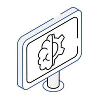 Creative isometric icon of software engineering vector
