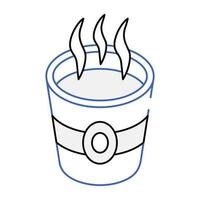 A well-designed isometric icon of coffee vector