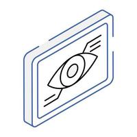 An icon of cyber eye outline icon design vector