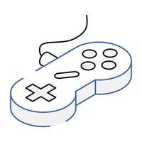 An isometric icon of game remote vector