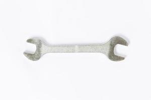 stainless steel wrench isolated on white background photo