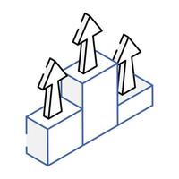 An icon of career growth isometric design vector