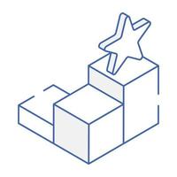 An icon of career growth isometric design vector
