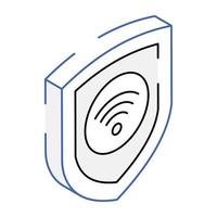 An internet security isometric icon design vector