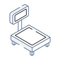 An icon of weight scale isometric design vector