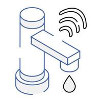 Modern icon of a smart tap vector