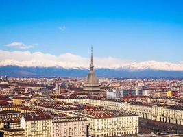 HDR Aerial view of Turin photo