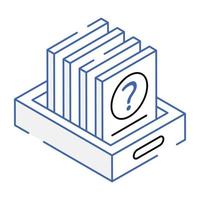 Modern isometric icon of question vector