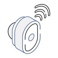 A smart earbud isometric icon design vector