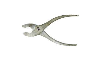 Pliers hand tool isolated on white background. photo