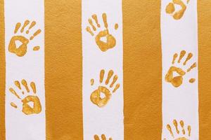 Hand prints on the wall photo