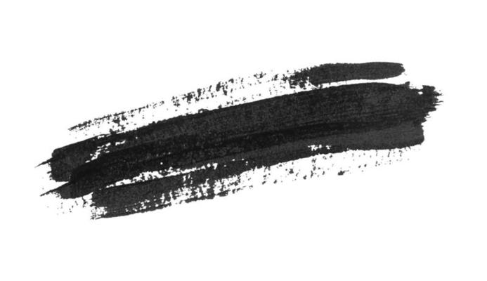 Black Brush Stroke isolated on white. Vector Illustration.  EPS10