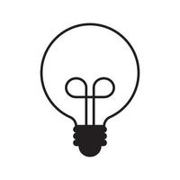 Simple light bulb icon. Vector illustration