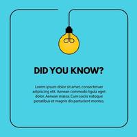 Did you know interesting fact Vector Illustration