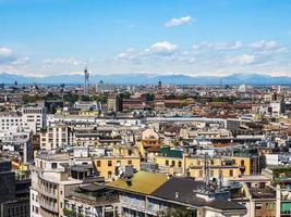 HDR Aerial view of Milan, Italy photo