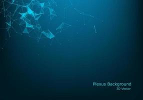 Connected polygons plexus vector geometric background can be used for scientific or technology presentations as molecule and communication concept. Digital data visualization. EPS10.