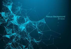 Abstract plexus background with connected lines and dots. Wave flow. Plexus geometric effect Big data with compounds. Lines plexus, minimal array. Digital data visualization, illustration. vector