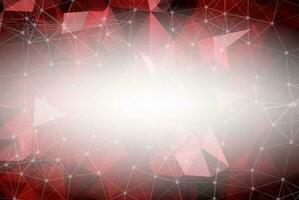 Abstract Dark red Polygonal Space Background with Connecting Dots and Lines.  Connection structure and science background. Futuristic HUD design. vector