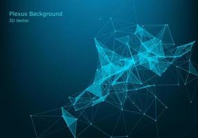 Abstract vector particles and lines. Plexus effect. Futuristic illustration. Polygonal Cyber Structure. Data Connection Concept.
