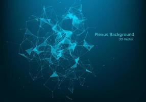 Abstract polygonal background with connected lines and dots. Minimalistic geometric pattern. Molecule structure and communication. Graphic plexus background. Science, medicine, technology concept vector
