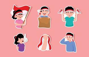 Happy Indonesia Independence Day Sticker Pack
