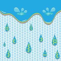 Pattern wallpaper - flowing water - splash - on a blue circle background vector