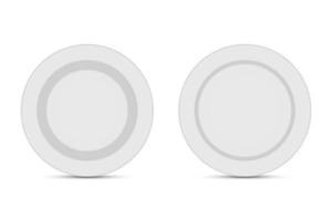 Deep shallow plates vector