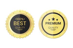 100 mejores insignias de calidad premium vector