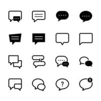 Speech Bubbles icons with White Background vector