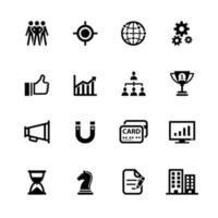 Business Icons and Finance Icons with White Background vector