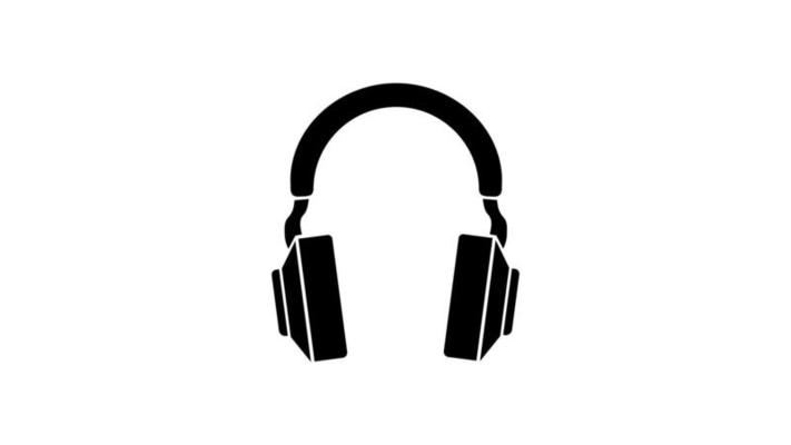 Headphone icon flat vector illustration