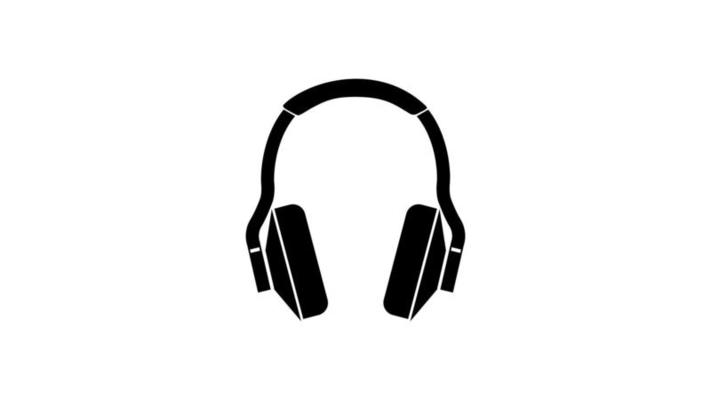 Headphone icon flat vector illustration