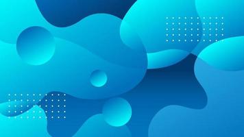 Modern abstract fluid movement with gradient blue background vector