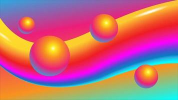 Modern abstract fluid geometric with bright color background vector