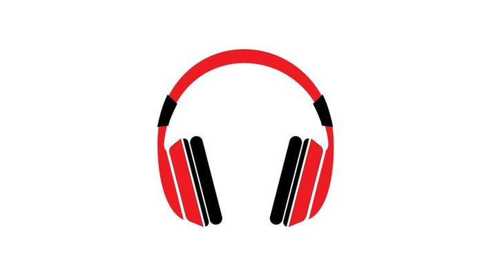 Headphone icon flat vector illustration