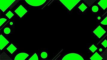 geométrico abstracto moderno con fondo verde y negro brillante vector