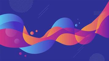 Modern abstract fluid wave colorful background vector