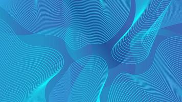 Modern abstract wave lines blue gradient color background vector