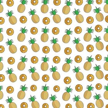 Pineapple Pattern background vector