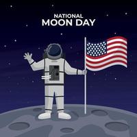 National Moon Day vector