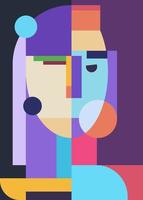Man and woman abstract poster. vector