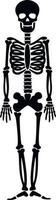 Halloween sign Skeleton, stencil, flat vector