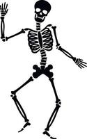 esqueleto de signo de halloween, plantilla, plano vector