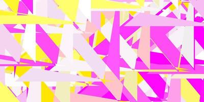 Light pink, yellow vector layout with triangle forms.