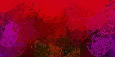 Dark Pink, Yellow vector background with polygonal forms.