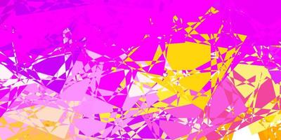 Light Pink, Yellow vector background with polygonal forms.