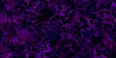 Dark Purple vector background with triangles.