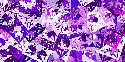 plantilla de vector púrpura claro con formas triangulares.