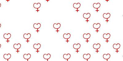 Light Red, Yellow vector background with woman symbols.