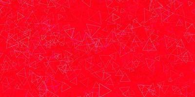 patrón de vector rosa claro, rojo con formas poligonales.